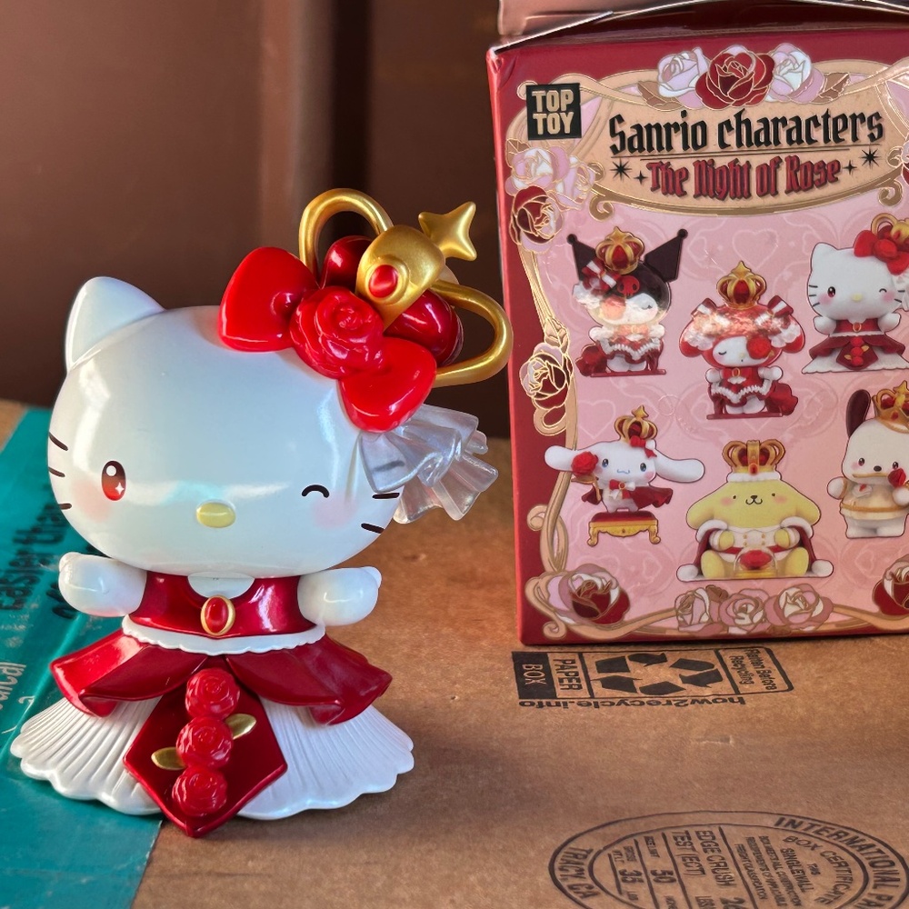 Miniso Sanrio The Night of Rose Hello Kitty Blind Box Figure Top Toy